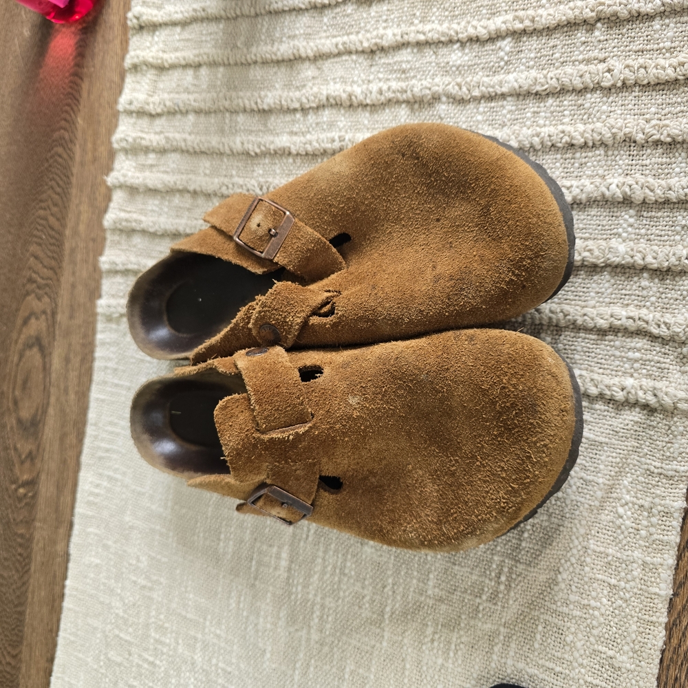 Birkenstock Brown Suede Mules & Clogs